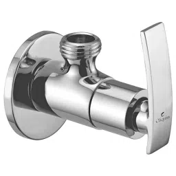 Cliquin Orchid Brass Wall Mount Chrome Finish Angle Valve with Wall Flange-image-15