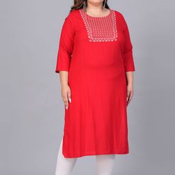 Sztori Women Yoke Design Thread Work Kurta-30
