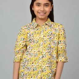 Cantabil Girls Yellow Floral Top-image-42