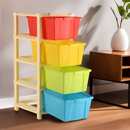 Aura Yellow Set of 1 Regular Drawer Organiser Organisers-4