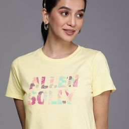Allen Solly Woman Graphic Printed Pure Cotton T-shirt-picture-21