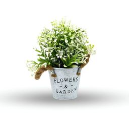 Myntra Elegant Homes Green & White Artificial Flower With Pot-14