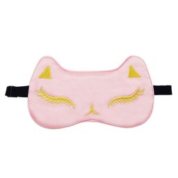 Jenna Silk Feline Face Sleeping Eye Mask - Baby Pink-image-35
