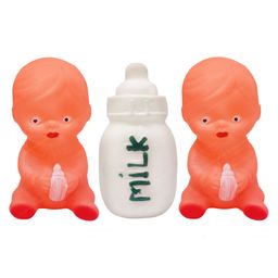 FunBlast Cute Little Babies with Milk Bottle Squeeze Toys - Orange-image-27