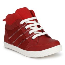 TUSKEY Lace Up High Ankle Boots - Red-image-6