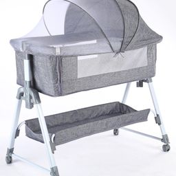 Bassinet with Mosquito Net - Grey-16