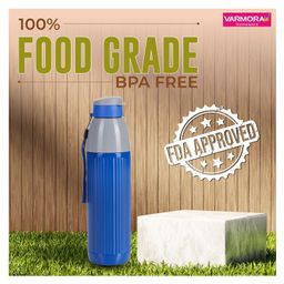 Varmora Homeware Veto Insulated Water Bottle 100% Virgin Plastic Hot & Cold Compatible- 900ml -Blue-image-95