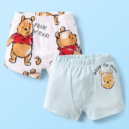Babyoye Disney Cotton Knit Trunks with Winnie the Pooh Graphics Pack of 2 - Light Blue & White-image-70