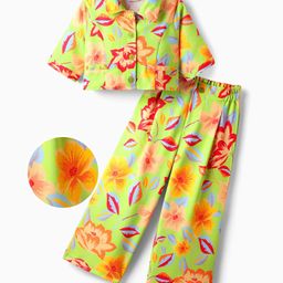 OLLINGTON ST. Knit Co-ords Set Of Half Sleeve Top & Culottes - Light Green-image-33