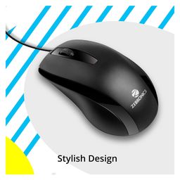 Zebronics Alex Wired Optical Mouse- Black image 2