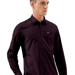 ISUEL FAB Men Purple Cotton Solid Casual Shirts-picture-35