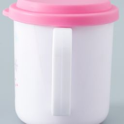 fab n funky Rabbit Printed Mug With Handle & Lid Pink - 180 ml image 3
