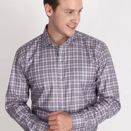 APPEL TOUCH Men Comfort Regular Fit Spread Collar Tartan Checked Cotton Casual Shirt-image-119