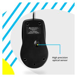Zebronics Alex Wired Optical Mouse- Black image 5