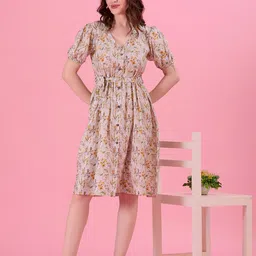 Amarasha Floral Print Fit & Flare Dress-picture-14