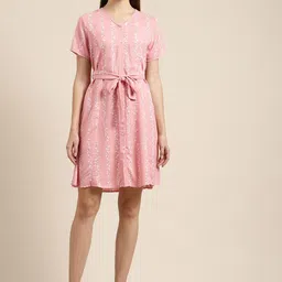 her by invictus Floral Print A-Line Dress-image-11