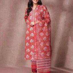 Fabindia Red Printed Kurta-image-32