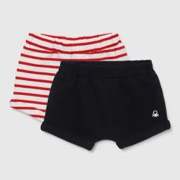 United Colors of Benetton Infant Boys Multi Cotton Striped Shorts (Pack of 2)-picture-23