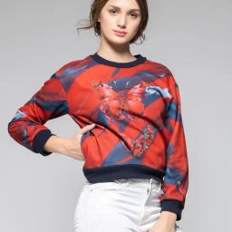 SHAYE Red Printed Sweatshirt-picture-12