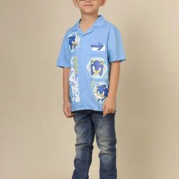 Kidsville Boys Regular Fit Sonic Printed Shirt-image-26