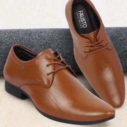 Fausto Men's Tan Derby Shoes-picture-19