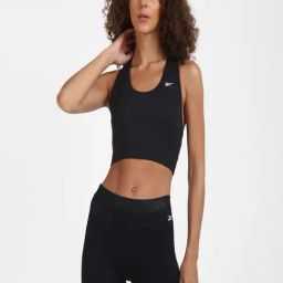Reebok Black Non Wired Non Padded RE Sports Bra-image-36