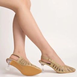 Shoetopia Kids Gold Kids Girls Ethnic Sandal-image-13