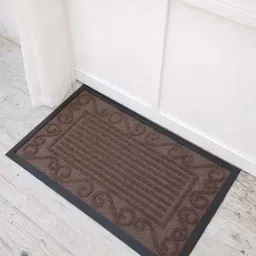 Ariana Brown Microfibre Single Happy Feet Outdoor Door Mat - Set of 1-image-19