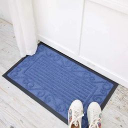 Ariana Blue Microfibre Single Happy Feet Outdoor Door Mat - Set of 1-picture-38
