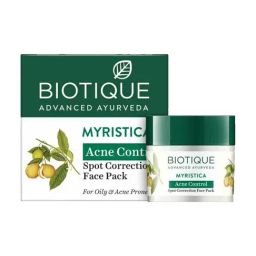 Biotique Myristica Acne Control Spot Correction Face Pack - 20 gm-image-91