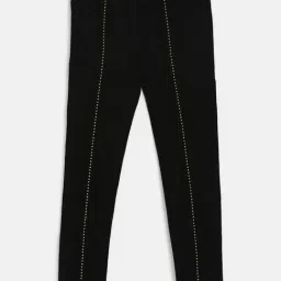 Tales & Stories Kids Black Embellished Jeggings-picture-29