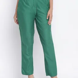 Fabindia Green Regular Fit Pants-image-27