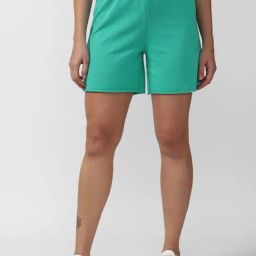 Forever 21 Green Mid Rise Knit Shorts-image-23