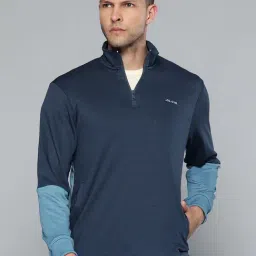ALCIS Blue Slim Fit Colour Block Sweatshirt-picture-40