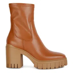 London Rag Women's Tan Casual Booties-53