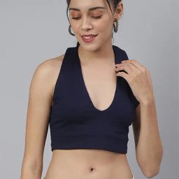 Cation Navy Fitted Crop Top-image-78