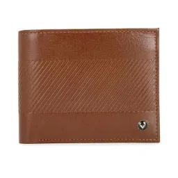 Allen Solly Brown Textured Leather Bi-Fold Wallet for Men image 1
