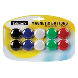 Eduway Metal Multicolour Colourful Magnet Buttons Small Size, (Set of 10)-47
