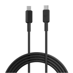 Portronics Konnect Link C Square 60W Type C to Type C Fast Charging PD Cable with 1M Length (Black) image 1