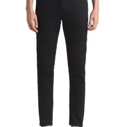 Simon Carter London Slim Fit Black Lightly Washed Mid Rise Jeans-image-58