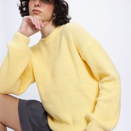 glitchez Cozy Crafted Ribbed Fuzzy Drop-Shoulder Pullover-image-6