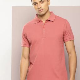 Dillinger Pink Cotton Regular Fit Solid Polo T-Shirt-picture-10