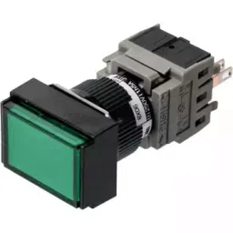 Fuji Diameter 16 Push Button Switch AH164 / AH165 Long Angle Flat Type 8507782,Made in Japan-0