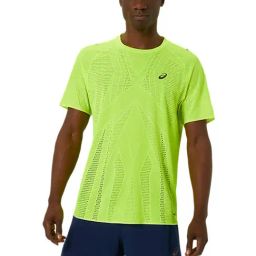 Asics Green Regular Fit Self Pattern Sports T-Shirt-image-32