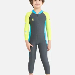 Little Surprise Box Unisex Grey Comfort Fit Printed Swimsuit-picture-1