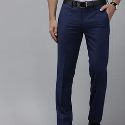 Van Heusen Men Textured Slim Fit Formal Trousers-image-84