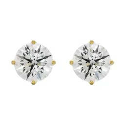 EMORI 18k (750) Yellow Gold 1 CT Lyla Blooming Diamond Studs for Women-image-94