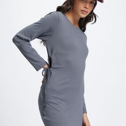 glitchez Refined Revival Ribbed Cut-Out Ruched Mini Sheath Dress-image-39