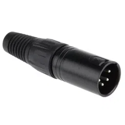 RS PRO Cable Mount XLR Connector Male 250 V AC 4 Way Silver Plating, 457869-15