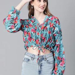 Oxolloxo Multicolor Printed Crop Top-7